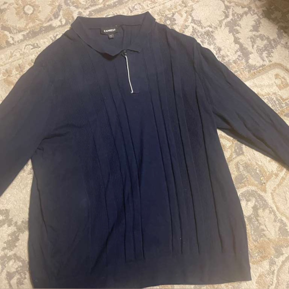 Express Dark Blue Knit Top